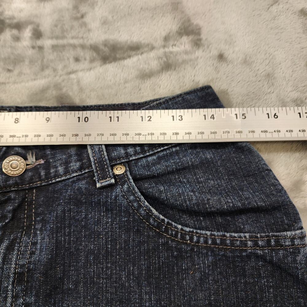 Vintage Lee Jeans Womens 10P PETITE Blue Dark Wash High Rise Tapered Mom‎ Casual - Picture 8 of 12